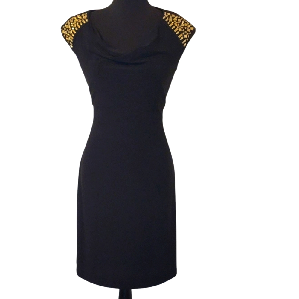 Ronni Nicole Embellished Beaded Shoulder Midi Dress - Picture 9 of 10
